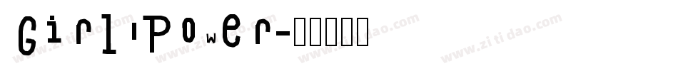 Girl Power字体转换